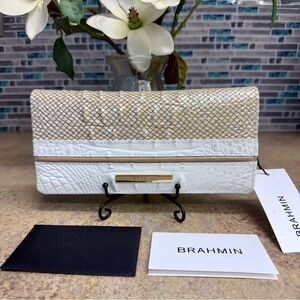 NWT Brahmin Ady Sea Salt White Colada wallet